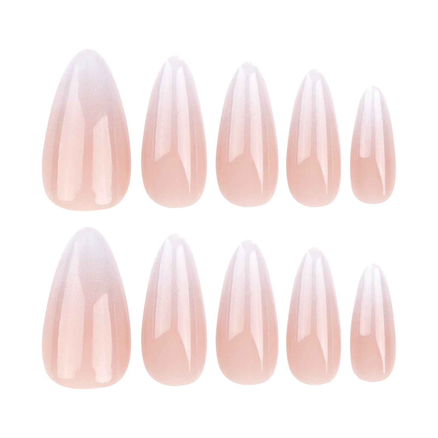 Pink-White Gradient Press-On Nails