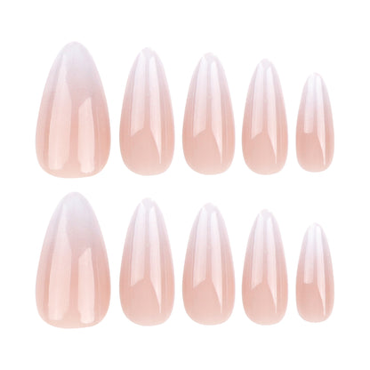 Pink-White Gradient Press-On Nails