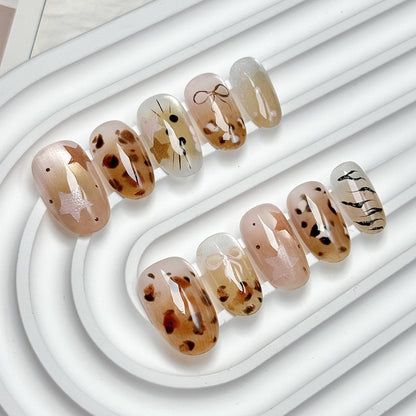 Milk Tea Sweet-Cool Cute Press-On Nails