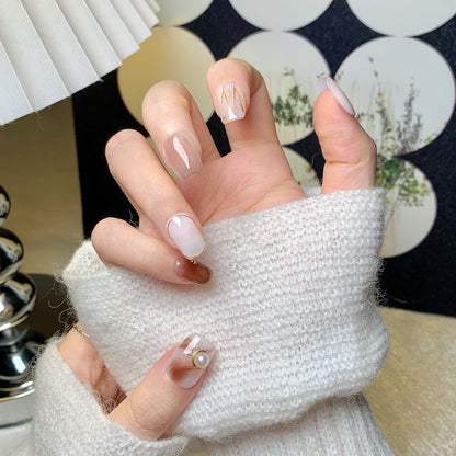 Amber Gradient Luxury Press-On Nails