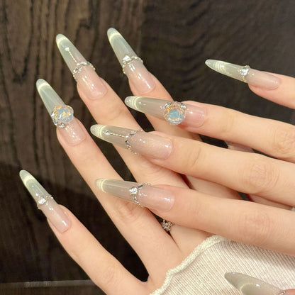 Nude Pink Diamond  Press-On Nails