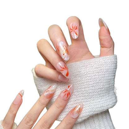 Gradient Red Koi Long Stiletto Press-On Nails