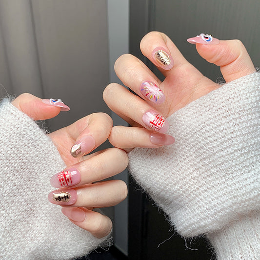 Guochao Peking Opera Fortune Press-On Nails