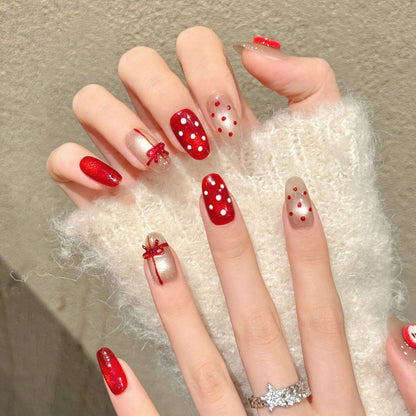 Red Apple Sweet Almond Press-On Nails