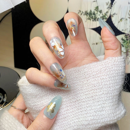 Light Mint Green Elegant Press-On Nails