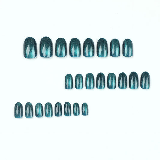 Cat's Eye Ragdoll Blue Press-On Nails