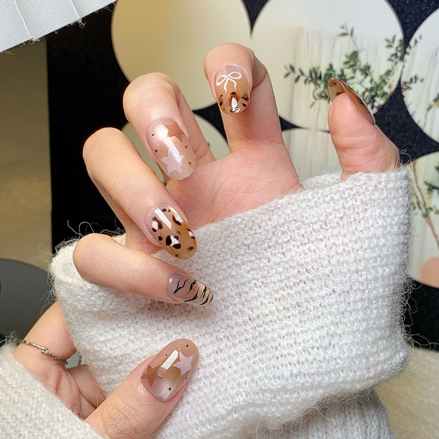 Milk Tea Sweet-Cool Cute Press-On Nails