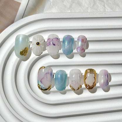 Ink Gilded Squoval  Press-On Nails