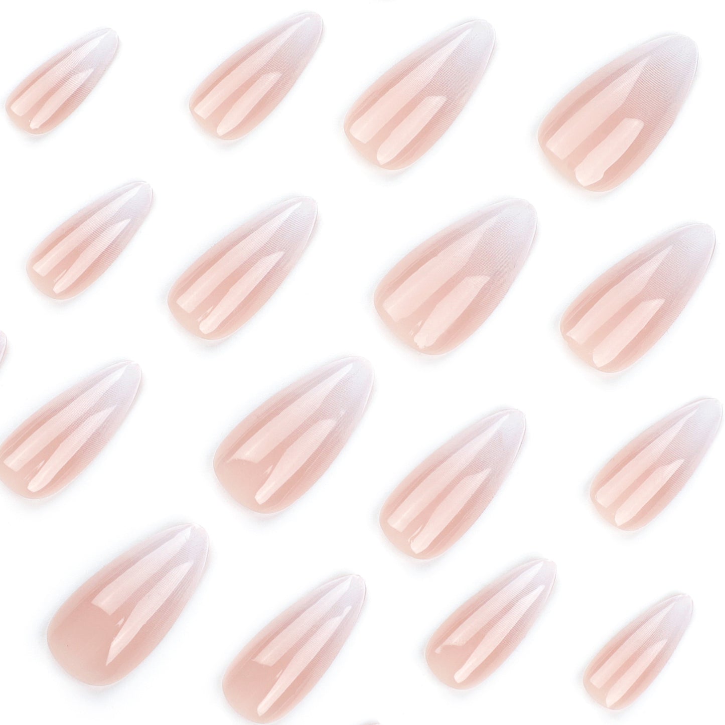 Pink-White Gradient Press-On Nails