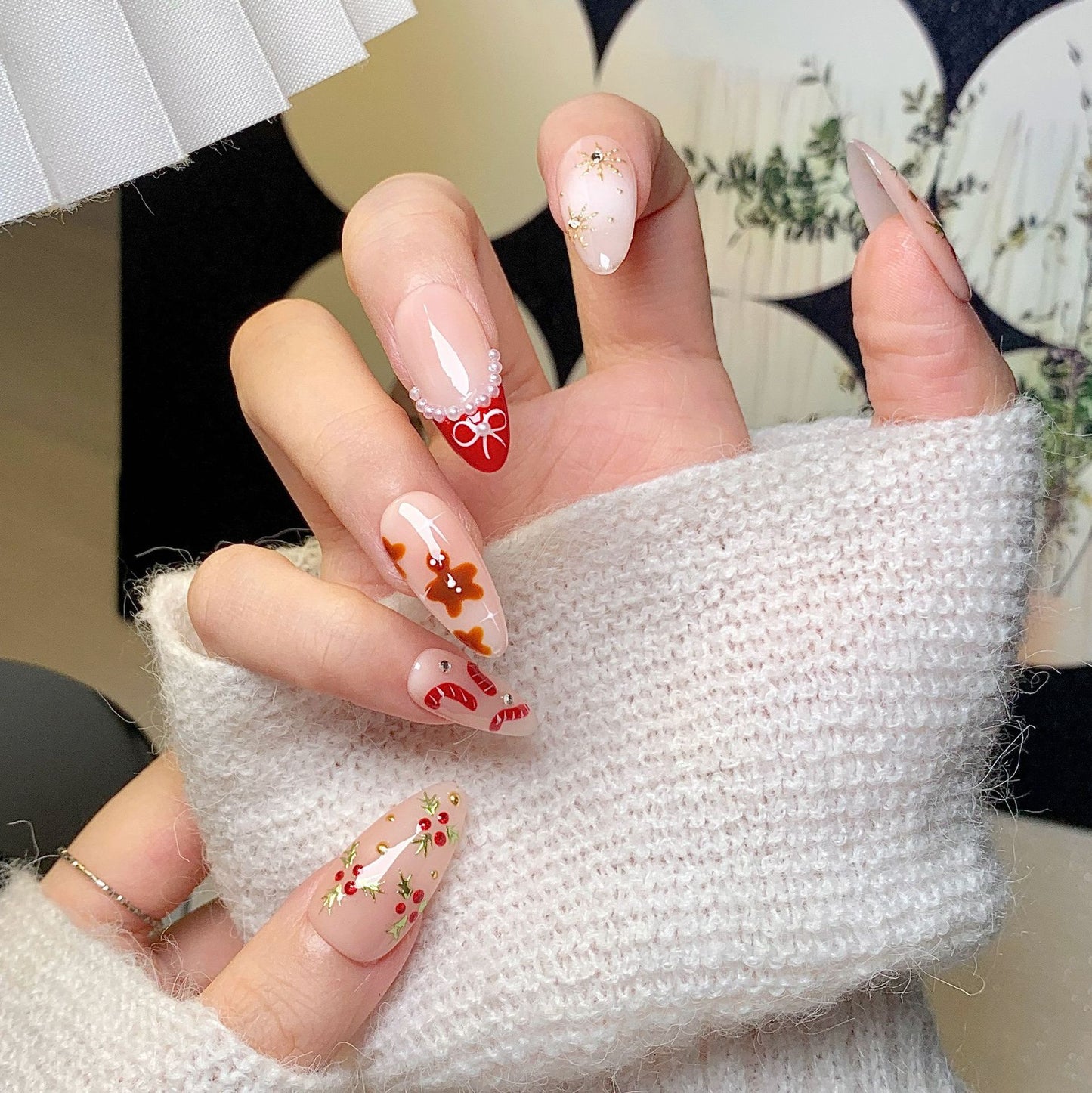 Nude Pink Christmas Sweet Press-On Nails