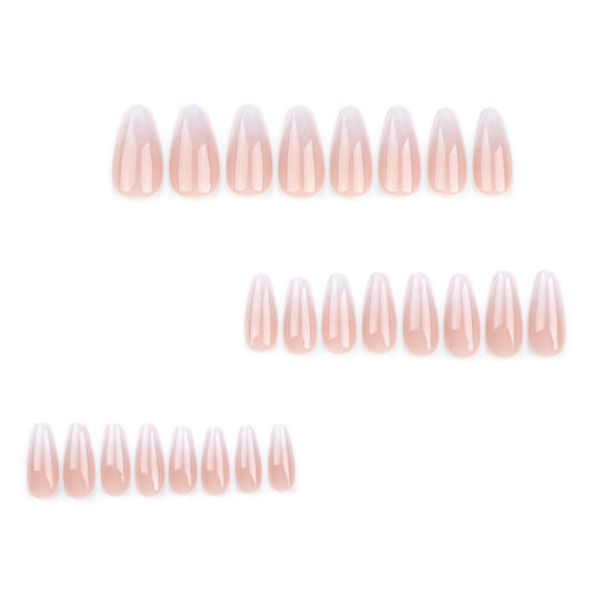 Pink-White Gradient Press-On Nails
