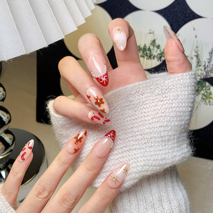 Nude Pink Christmas Sweet Press-On Nails