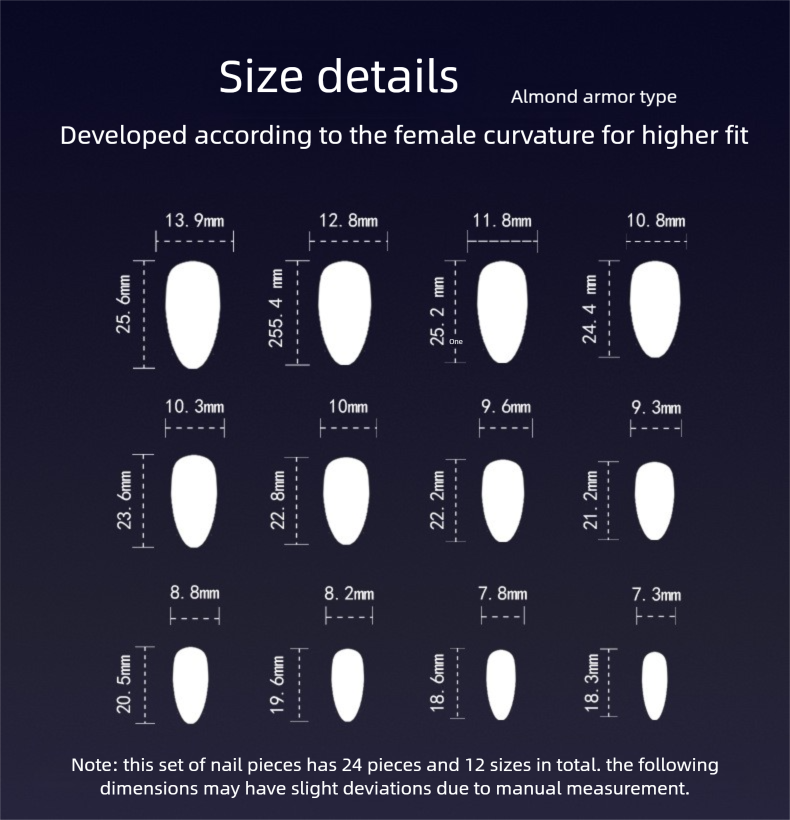 Black Ombré Press-On Nails | High Gloss Finish | Almond