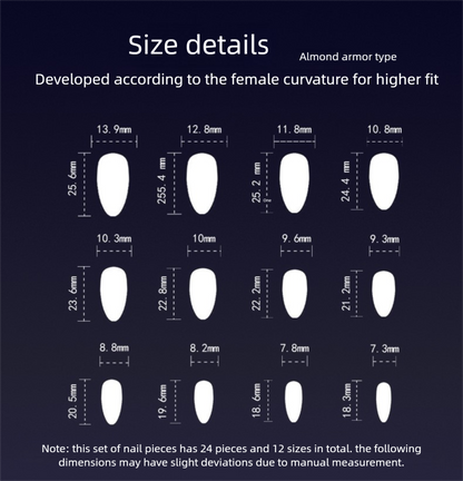 Black Ombré Press-On Nails | High Gloss Finish | Almond