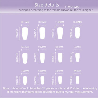 Croc French Tip Press-On Nails | Blue & Nude Mix Coffin