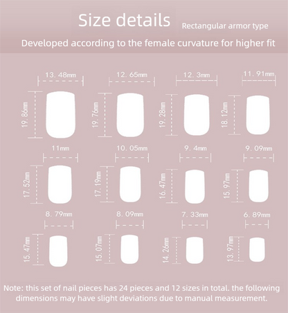 Leopard & Silver Press-Ons | Milky White Base | Square