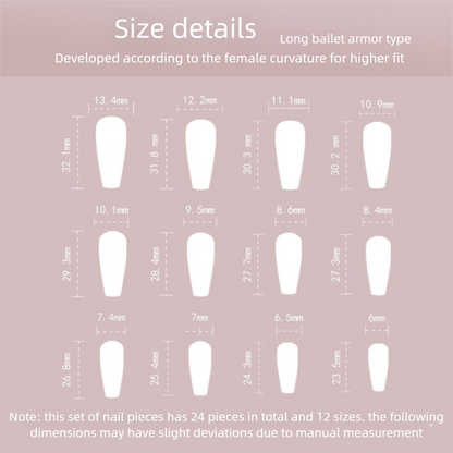 Nude Ombre Press-On Nails | Sheer Jelly Long Ballerina
