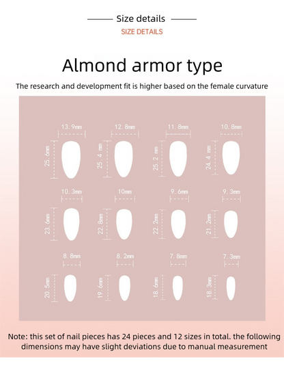 Ballet Slipper Press-On Nails | Lace Bow & Rhinestone | Almond