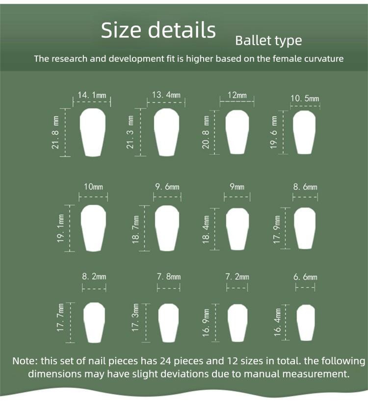 Gingerbread Press-On Nails | Gold Glitter | Ballerina