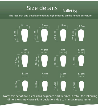 Gingerbread Press-On Nails | Gold Glitter | Ballerina