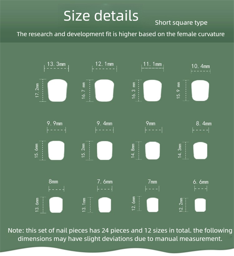 Christmas Reindeer Press-On Nails | Cartoon Mix & Match | Short Square