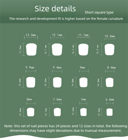 Christmas Reindeer Press-On Nails | Cartoon Mix & Match | Short Square