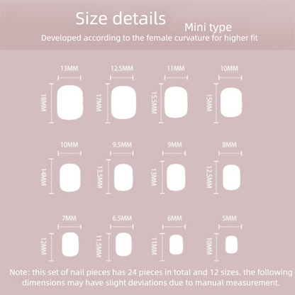 Modern Double French Press-On Nails | Mint Cuff Short Oval