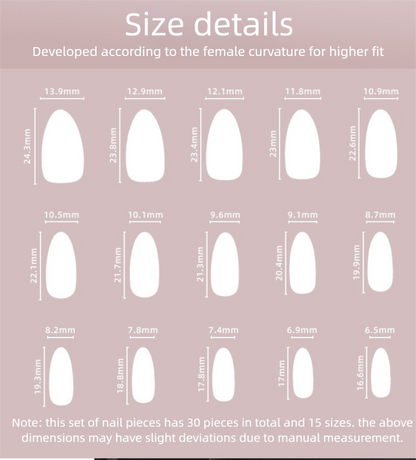 Mirror Lake Press-On Nails | Icy Grey Pearl Simple Almond