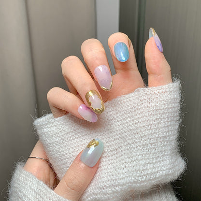 Ink Gilded Squoval  Press-On Nails