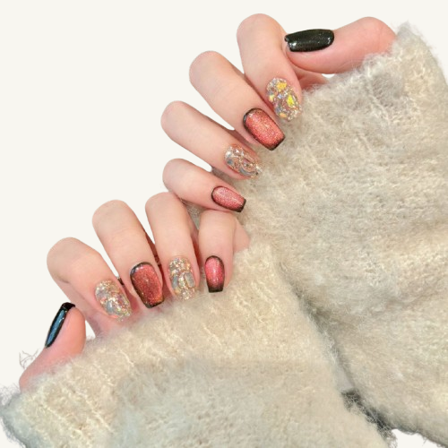 Magic Potion Press-On Nails | Handmade Cat Eye Crystal Shard